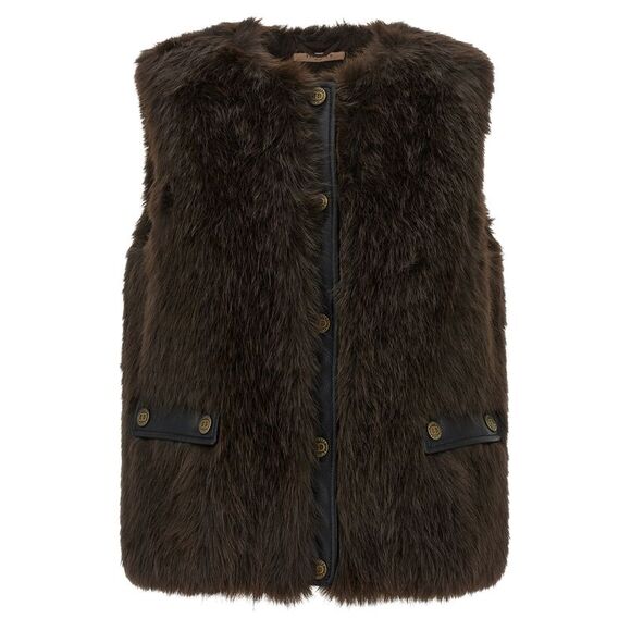 TWIN SET Jackets & Blazers - Twin Set Women Fur Vest